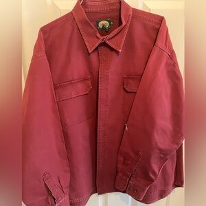 Men’s Cabela’s Dark Red Button Up Shirt, 2XL, Long Sleeves